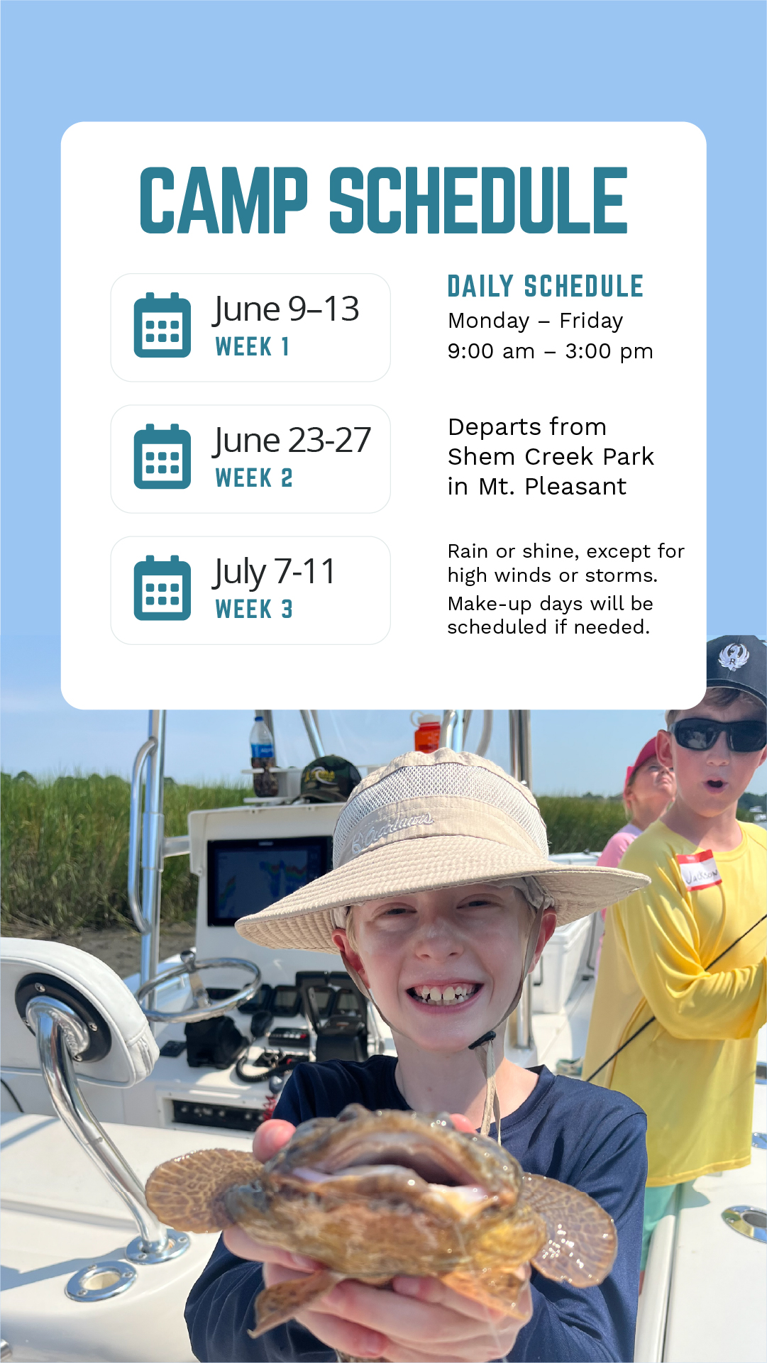 Lowcountry kids Fishing Camp Instagram Story 4