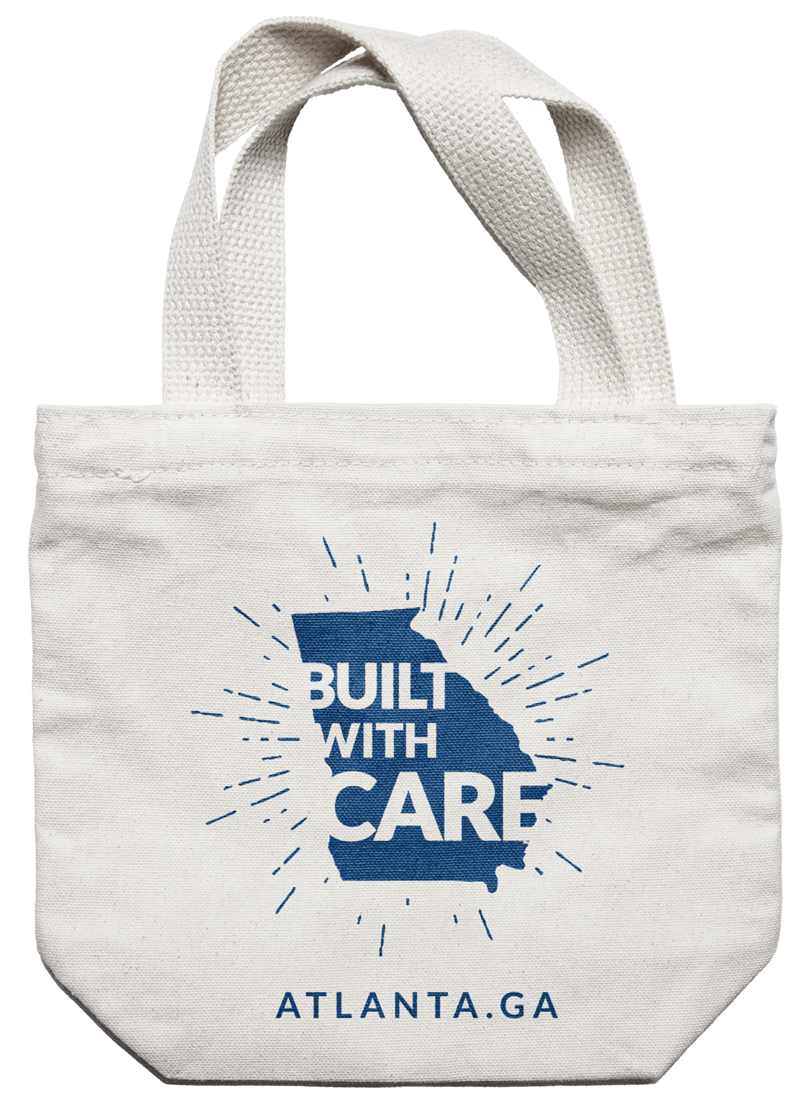 Built with care tote bag