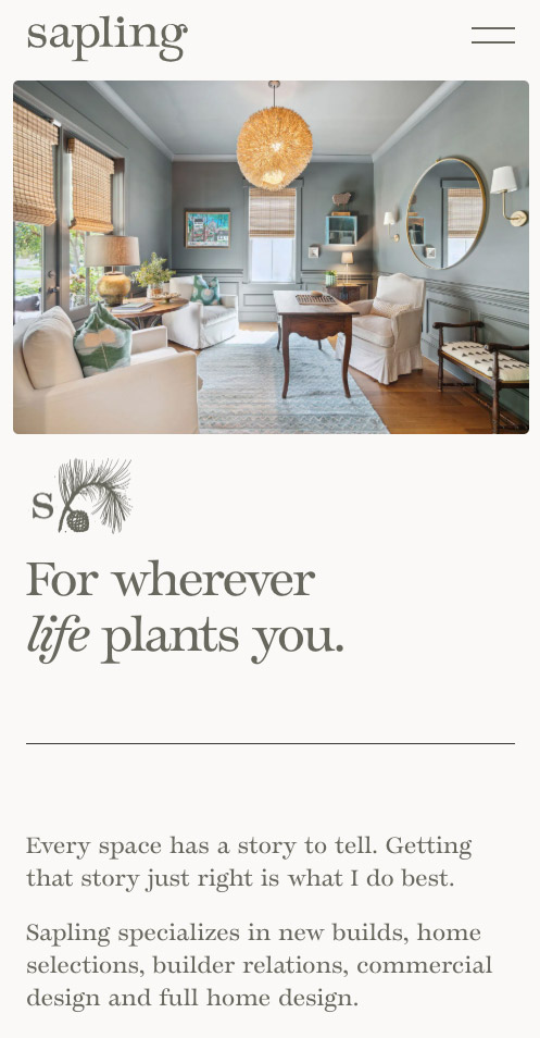 Sapling Mobile Website