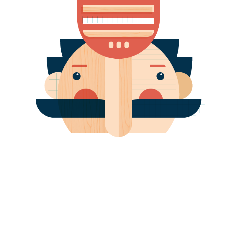 Click Nutcracker Bust Illustration